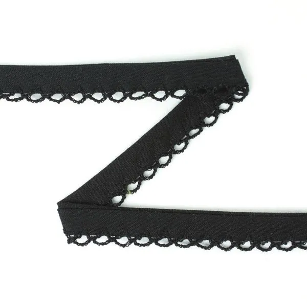 Biais avec bordure au crochet 15 – noir