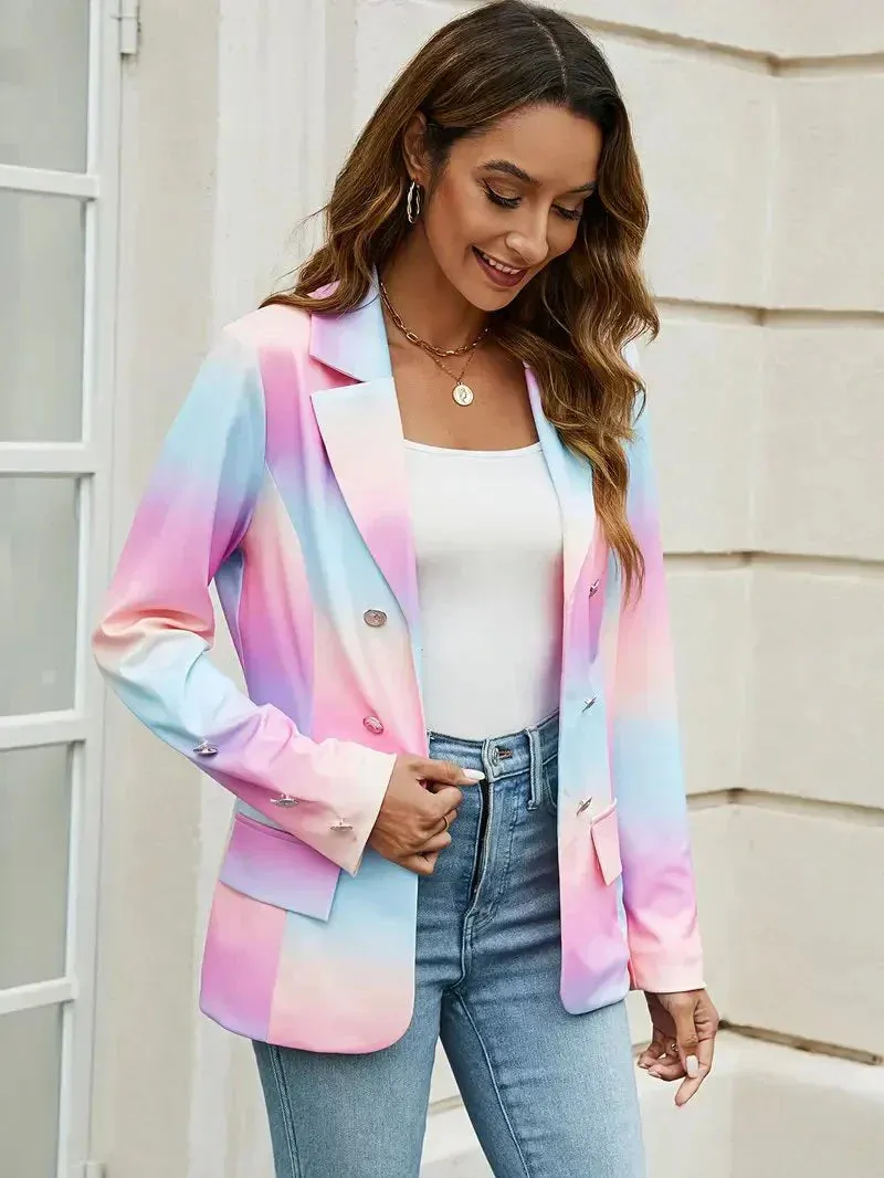 Blazer licorne coloré pour femmes