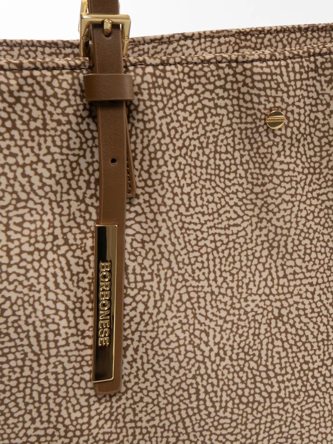 Borbonese Cole Nylon                          Grand Sac De Courses Mer Beiger - Achetez À Prix Outlet!