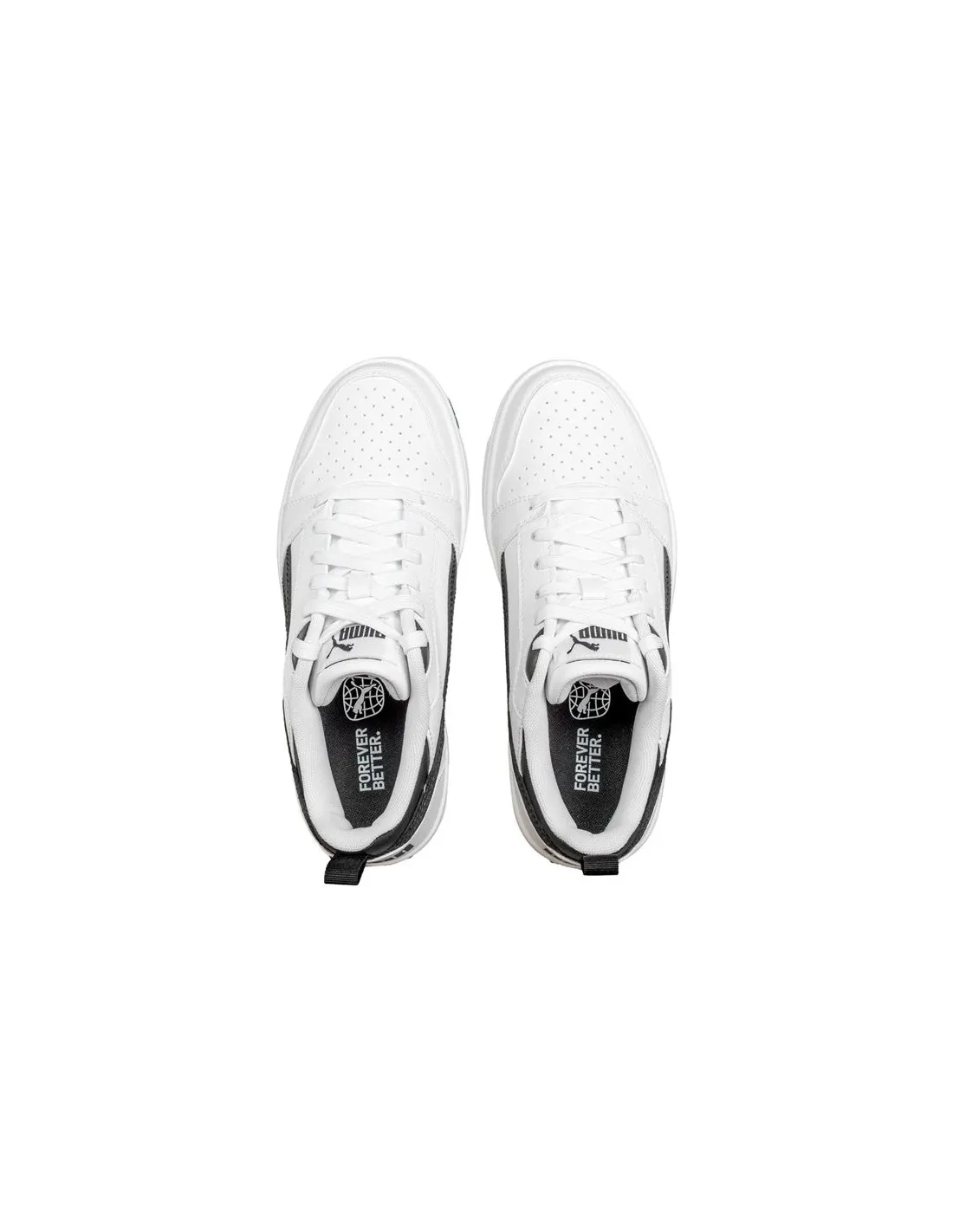 Chaussures puma Rebound V6 Low Enfant blanc-noir