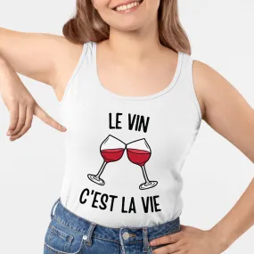 Débardeur Femme Le vin c'est la vie