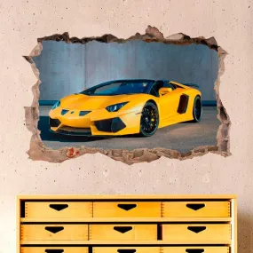 Jaune Lamborghini - STICKERS MURAUX