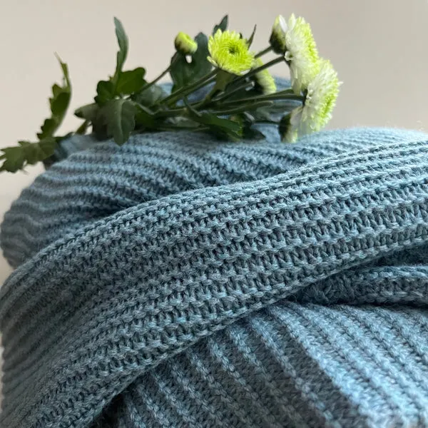 La robe en maille Laura - bleu mer du nord