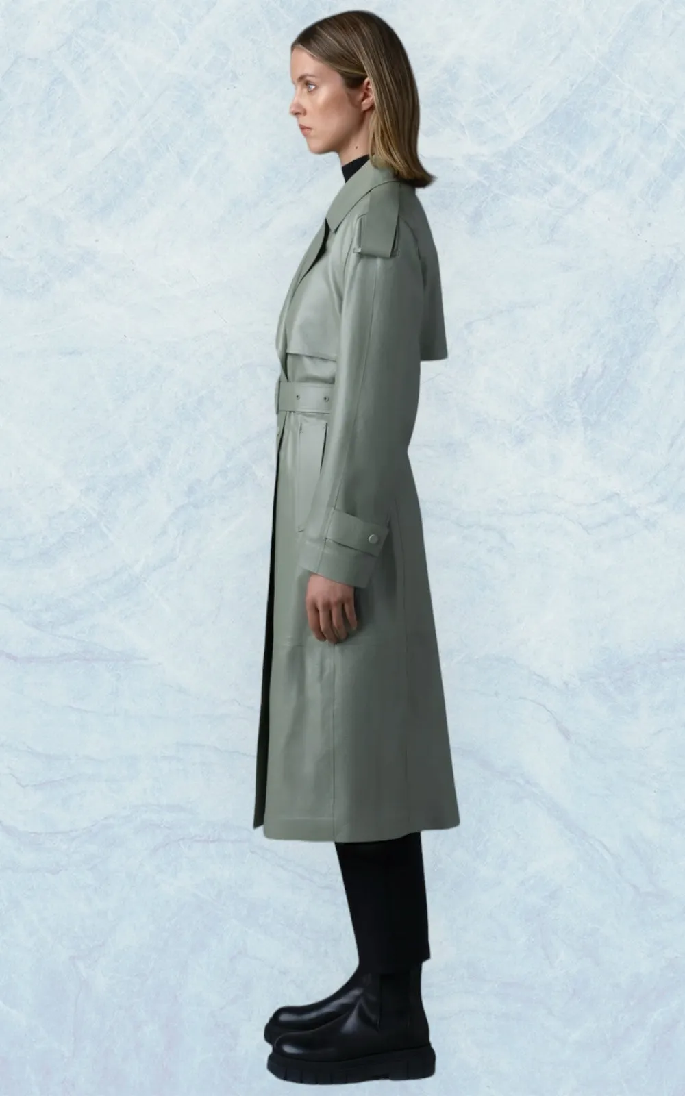 Manteau de cuir Carmela