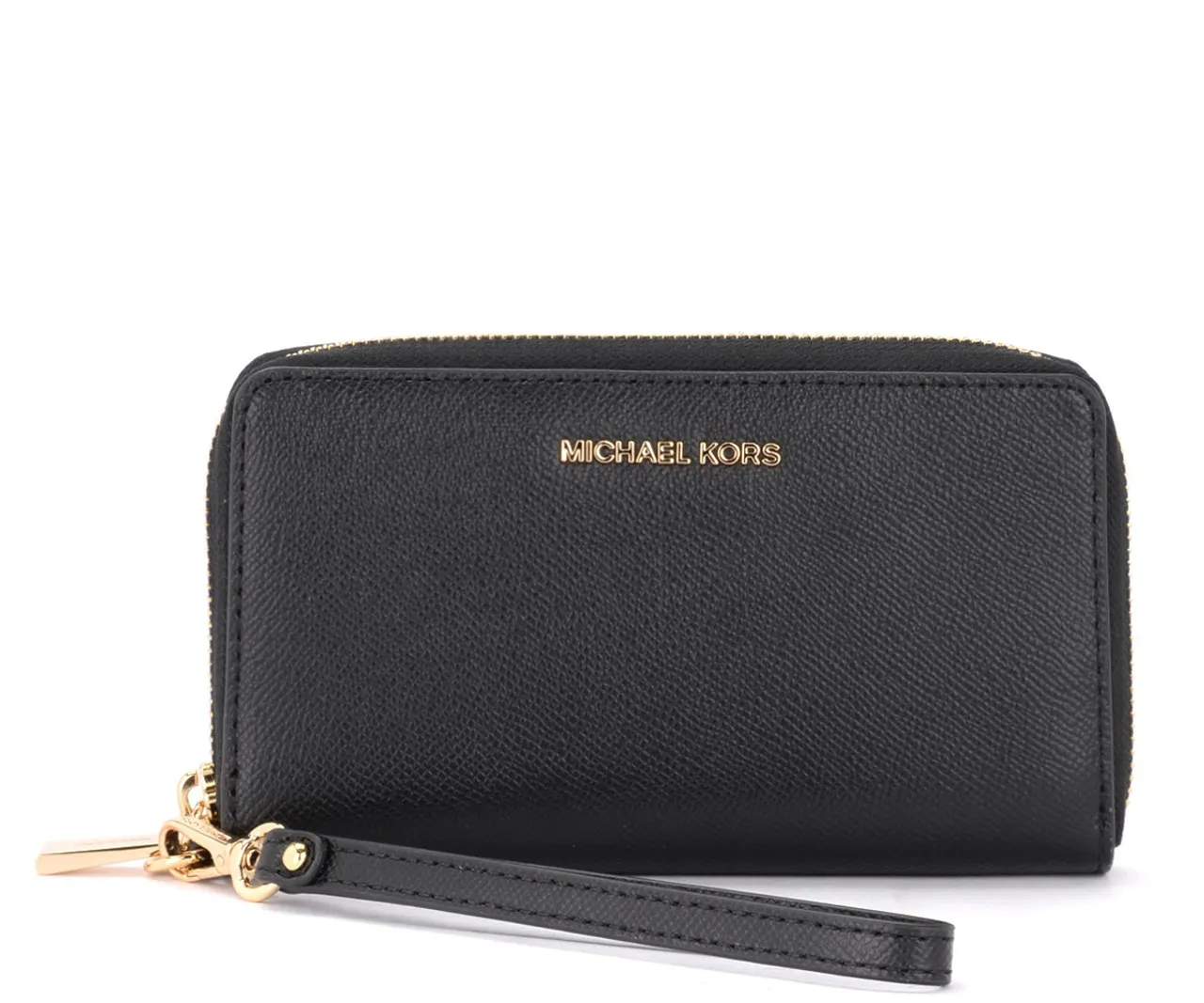 Michael Kors Portefeuille Jet Set line en cuir noir