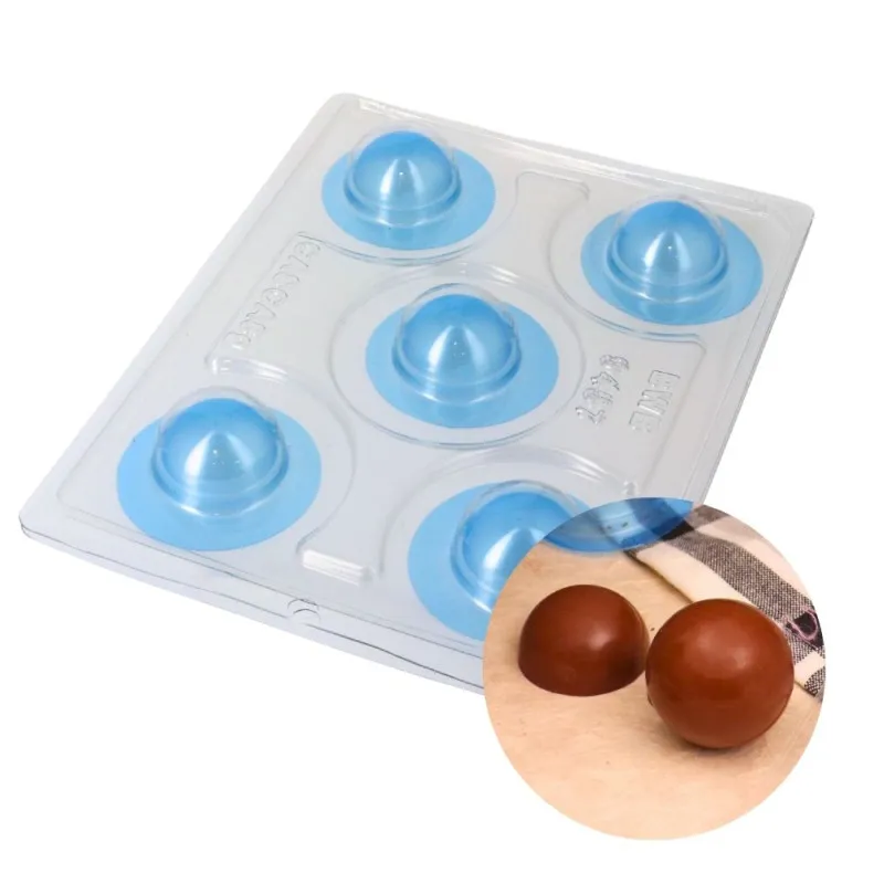 Moule chocolat en 3 parties 5 demi sphères