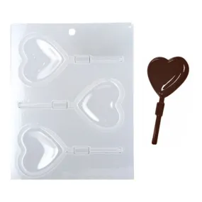 Moule chocolat sucettes coeur - moule chocolat pas cher 