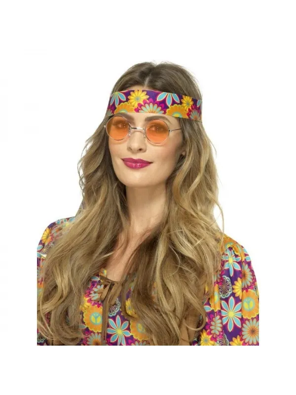 Paire de lunettes Hippie orange
