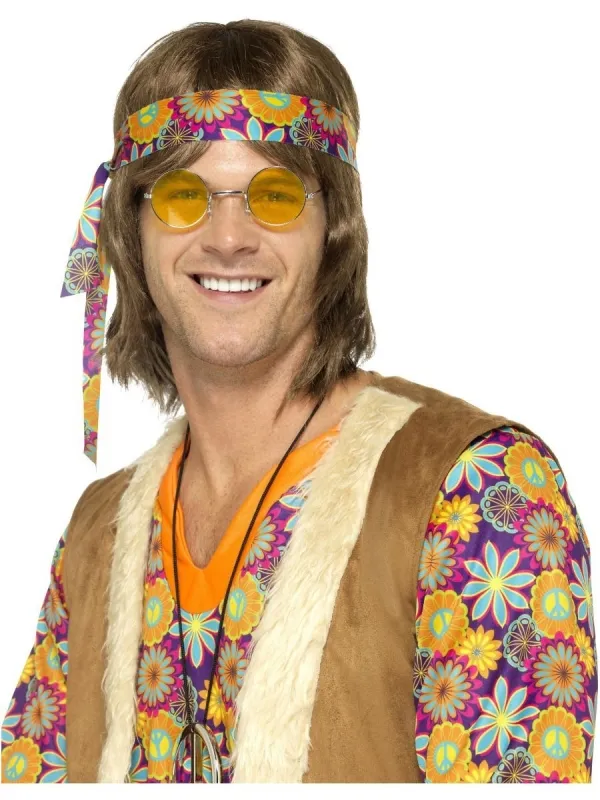 Paire de lunettes Hippie orange