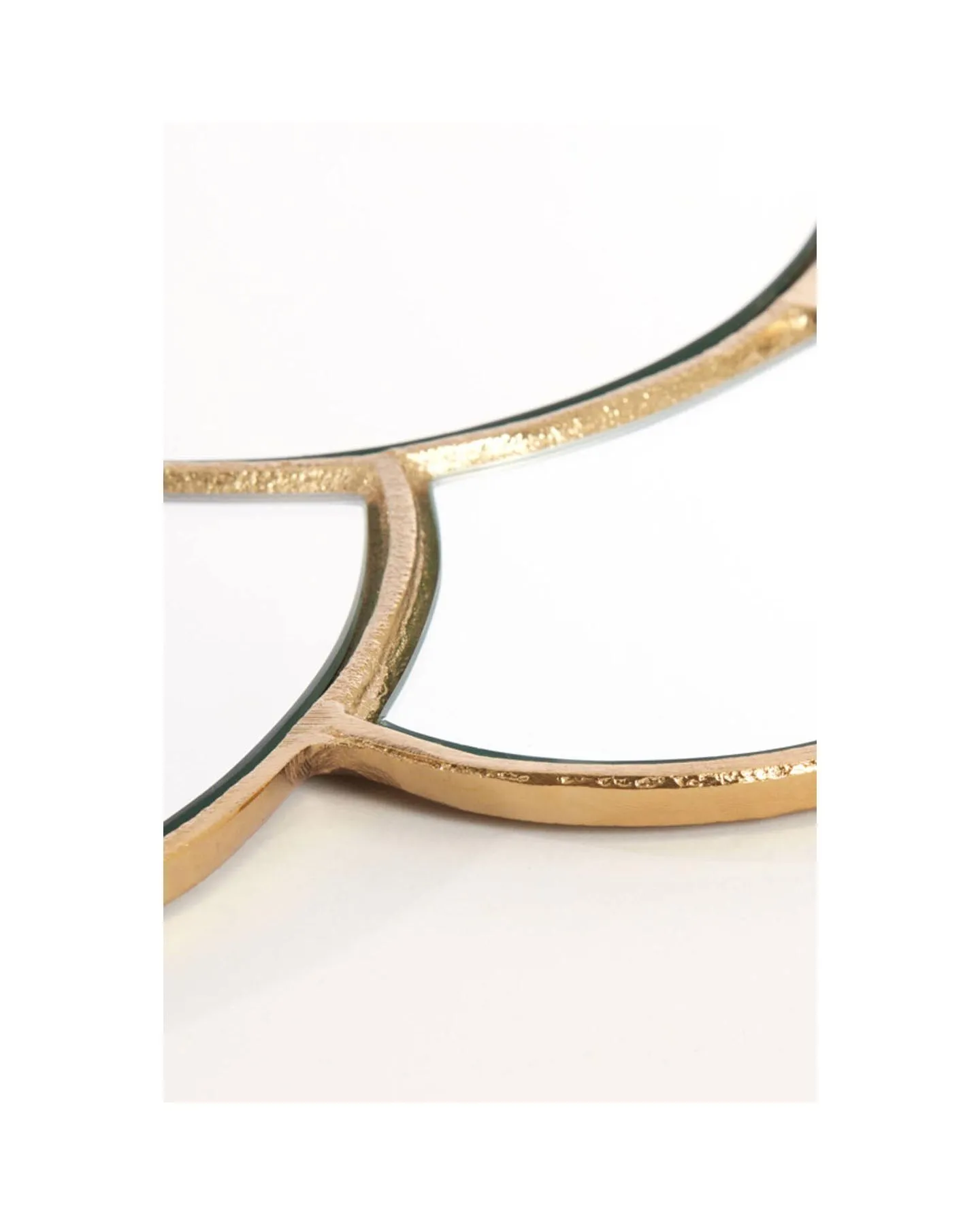 Plateau 44X35X1Cm Dalena Verre Or