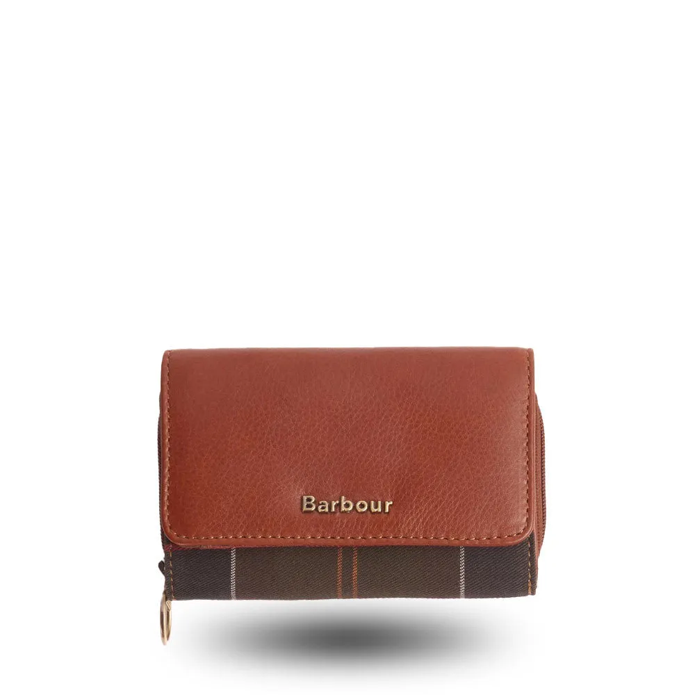 Portefeuille Barbour en Cuir Laire Leather French Marron