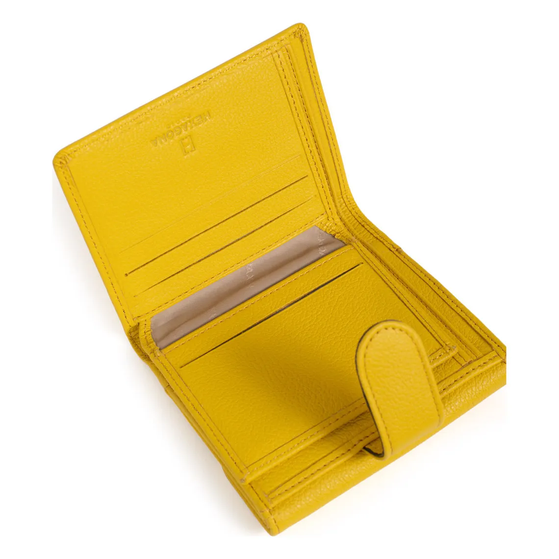 Portefeuille Cuir CONFORT Jaune Elia | 3 Suisses