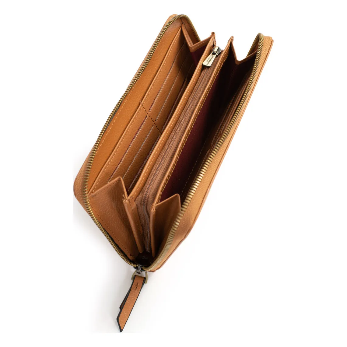 Portefeuille long Stop RFID Cuir BASTILLE Tan Mae | 3 Suisses