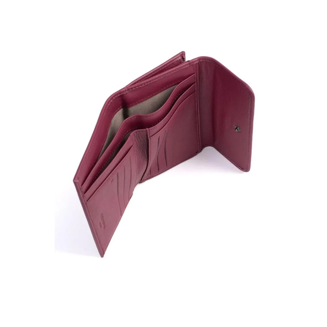 Portefeuille Stop RFID Cuir SAUVAGEH Bordeaux Emma | 3 Suisses