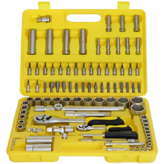 [Reconditionné] Coffret à douilles VITO 94 pièces Chrome vanadium 1/2" et 1/4"