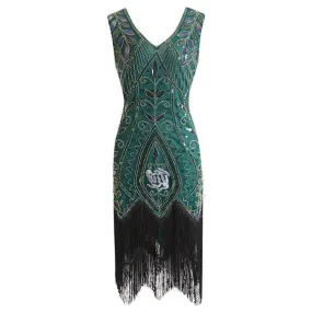 Robe Gatsby Plume Verte