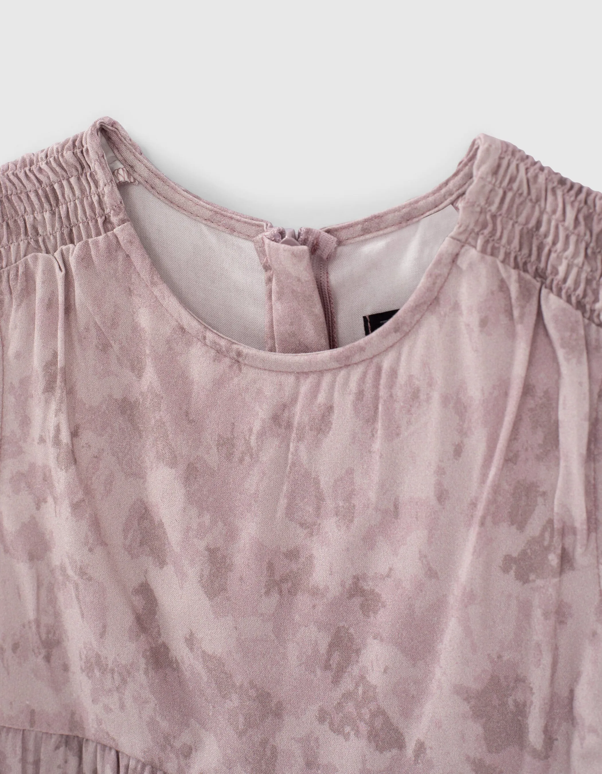 Robe longue parme Ecovero® à imprimé tie and dye fille