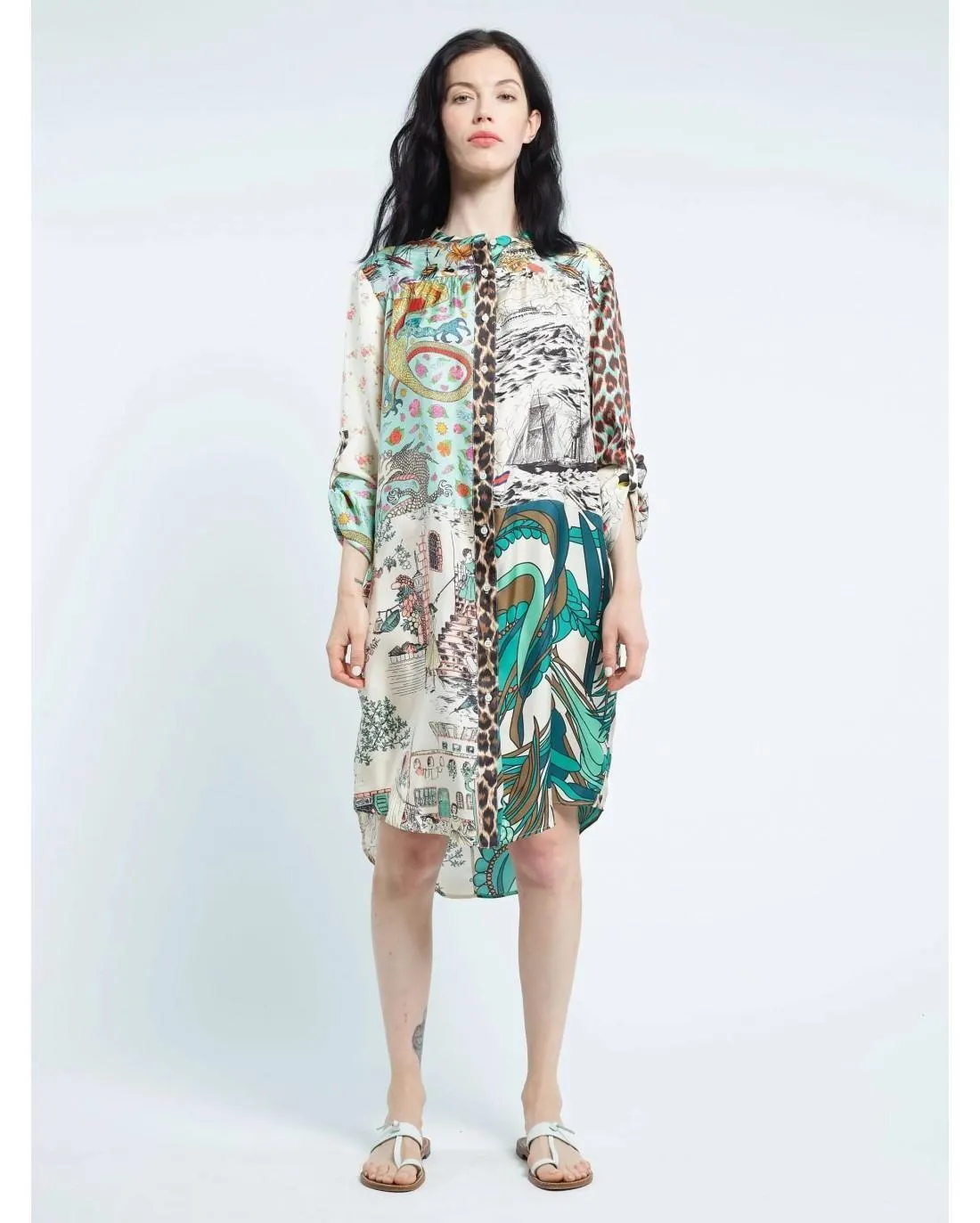 Robe OPEN IT – Mix Dragons Maroc amande - La Prestic Ouiston | Chez Maman Rouen