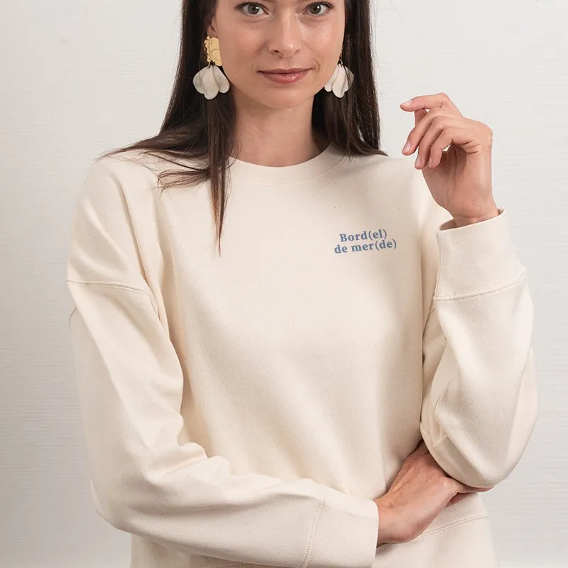 Sweat femme brodé Bord(el) de mer(de)
