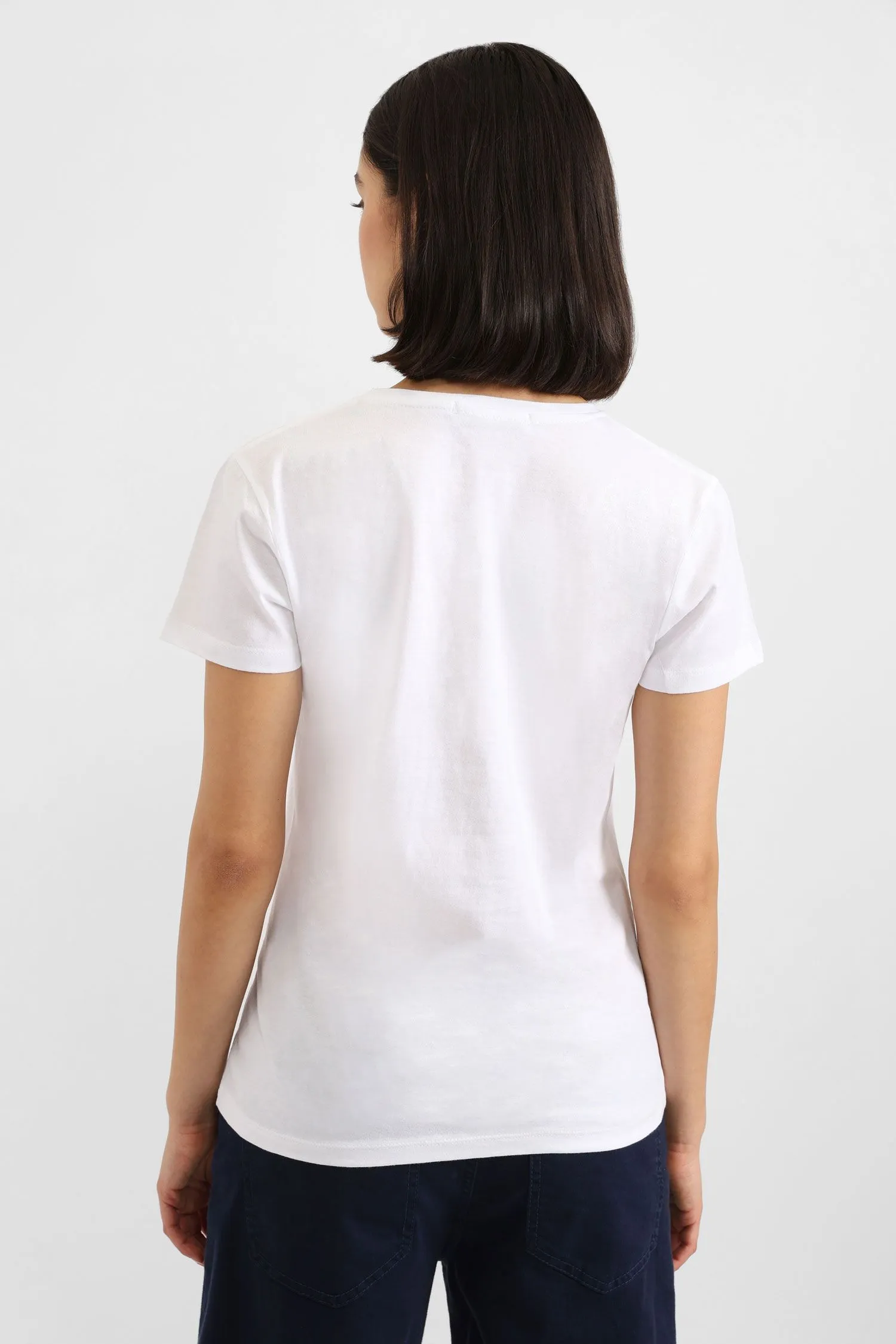 T-shirt pur coton à motif imprimé