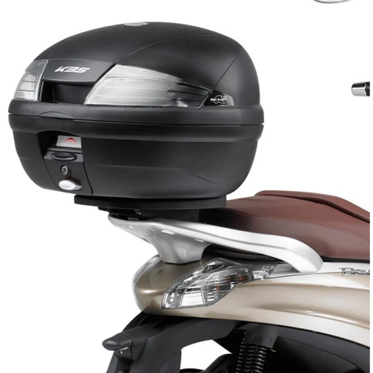 Top Case Moto Scooter Kappa K35 35L Noir Catadioptres Fumés - Top Case et Valise Moto