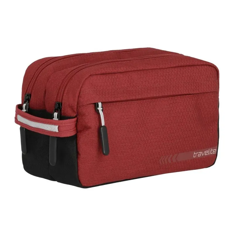 Trousse de toilette double TRAVELITE "Kick Off" rouge | Planetebag.com