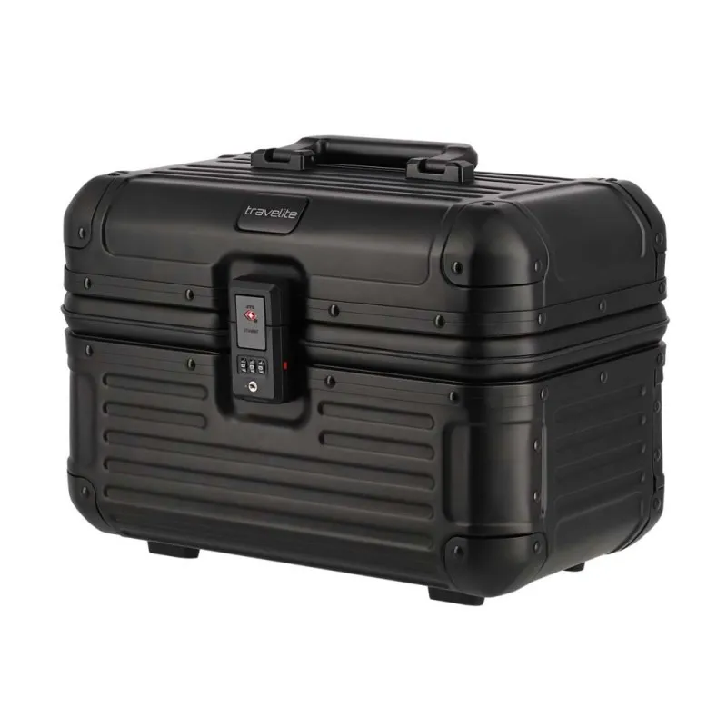 Vanity case aluminium TRAVELITE "Next" noir | Planetebag.com