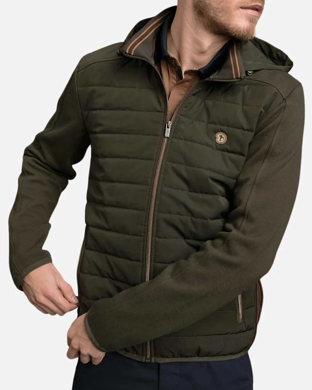 Veste zippé bi-matière
